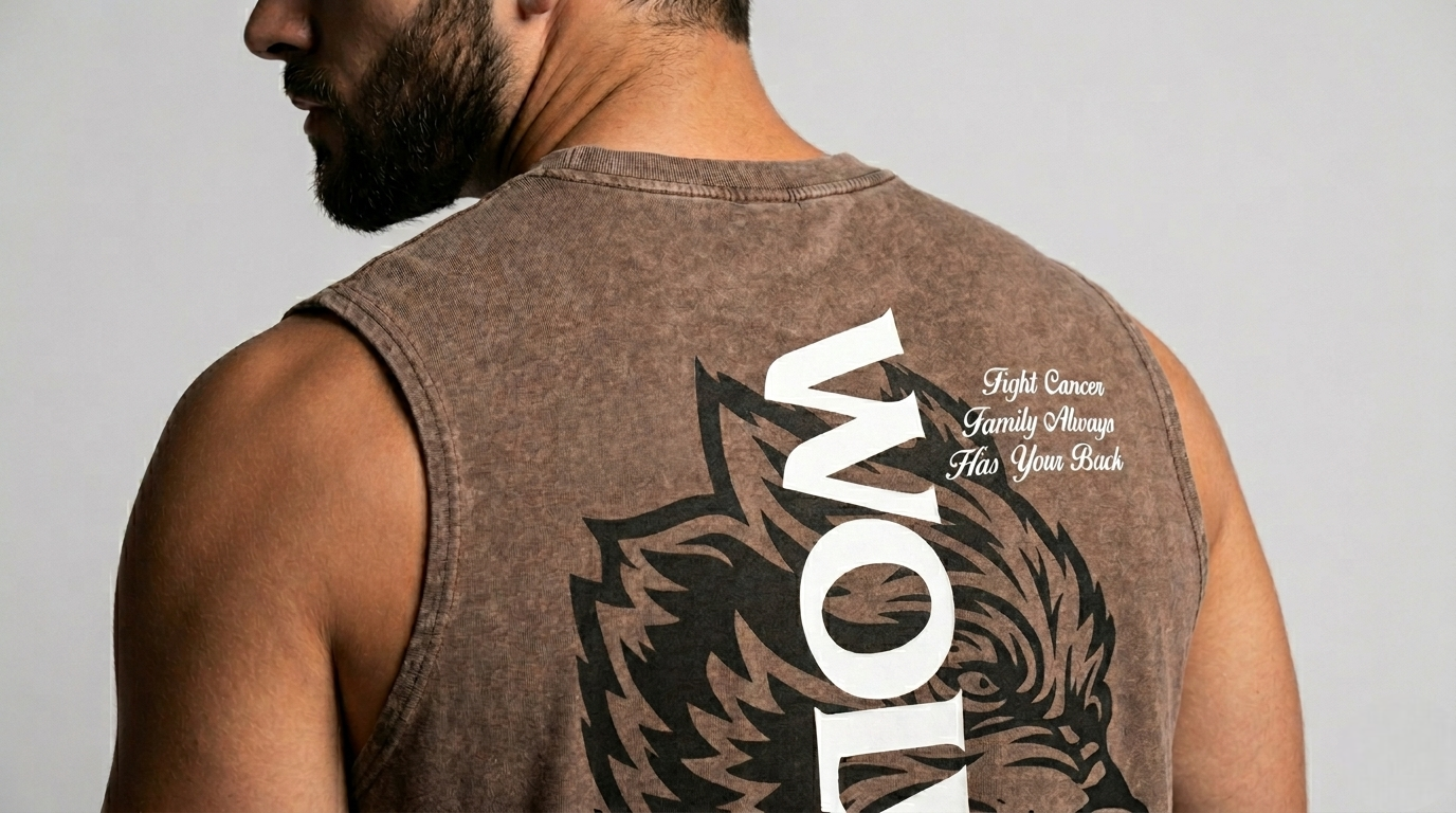 Vintage wolf (חום - שחור )